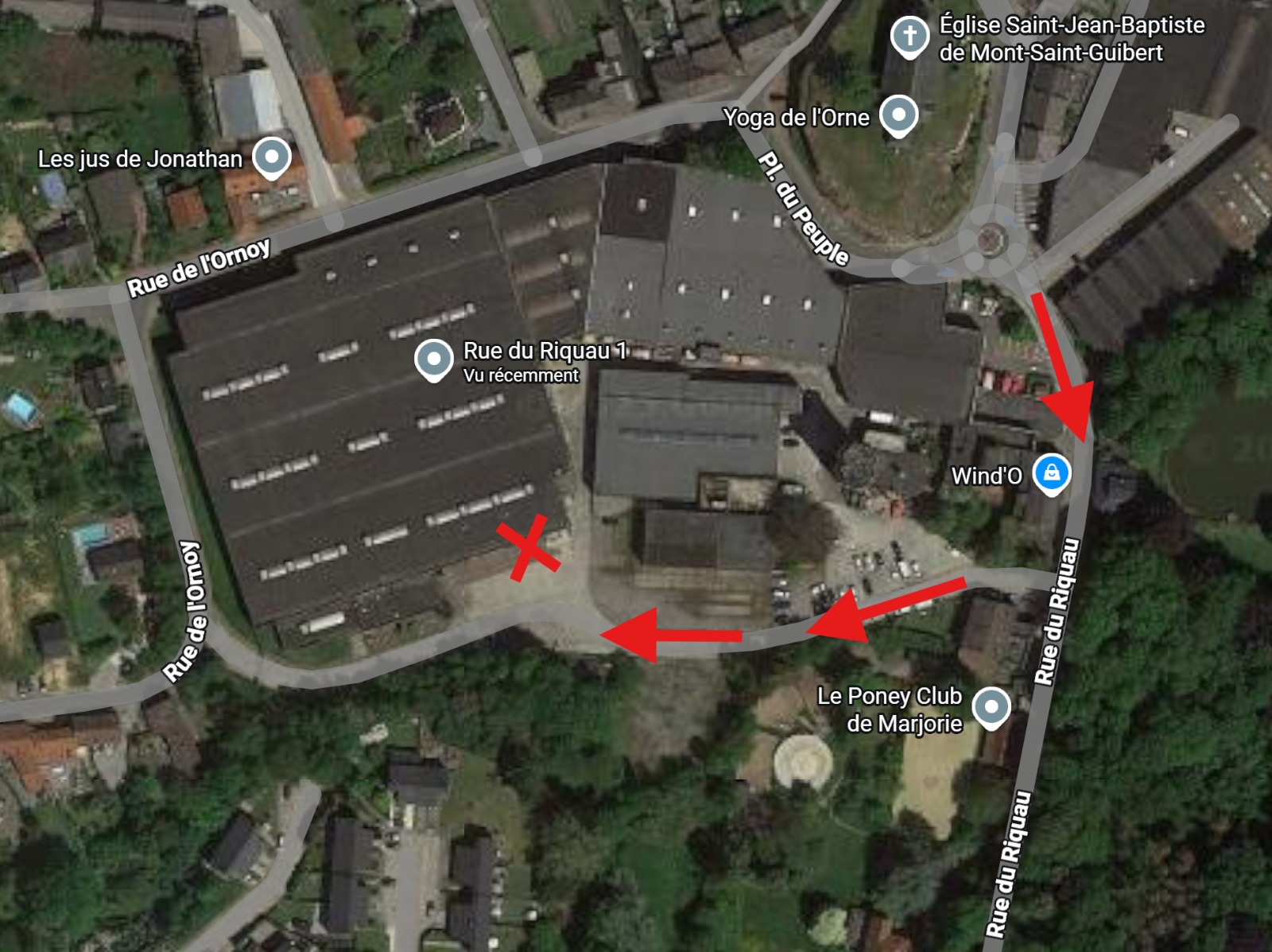Plan d'accès à la salle